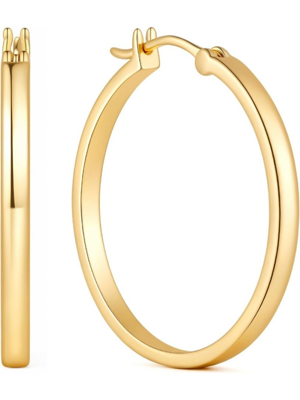 Elegant 14K Gold Hoop Earrings for Women | Stylish & Lightweight Jewelry